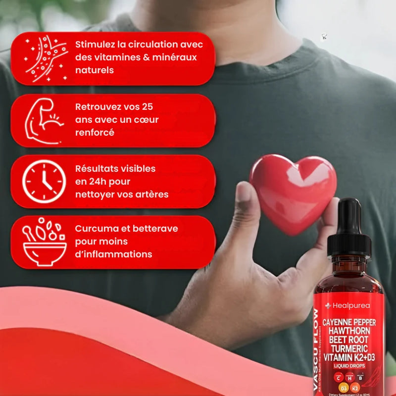 Healpurea™ Élixir Circulation & Cœur – Formule Liquide Active