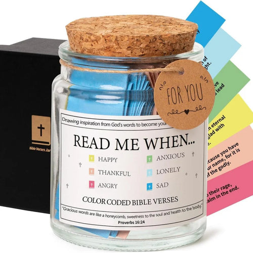 Healpurea™ Handmade 90 Day Bible Verses Jar