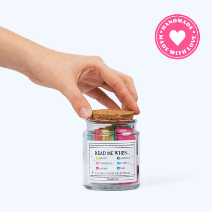 Healpurea™ Handmade 90 Day Bible Verses Jar