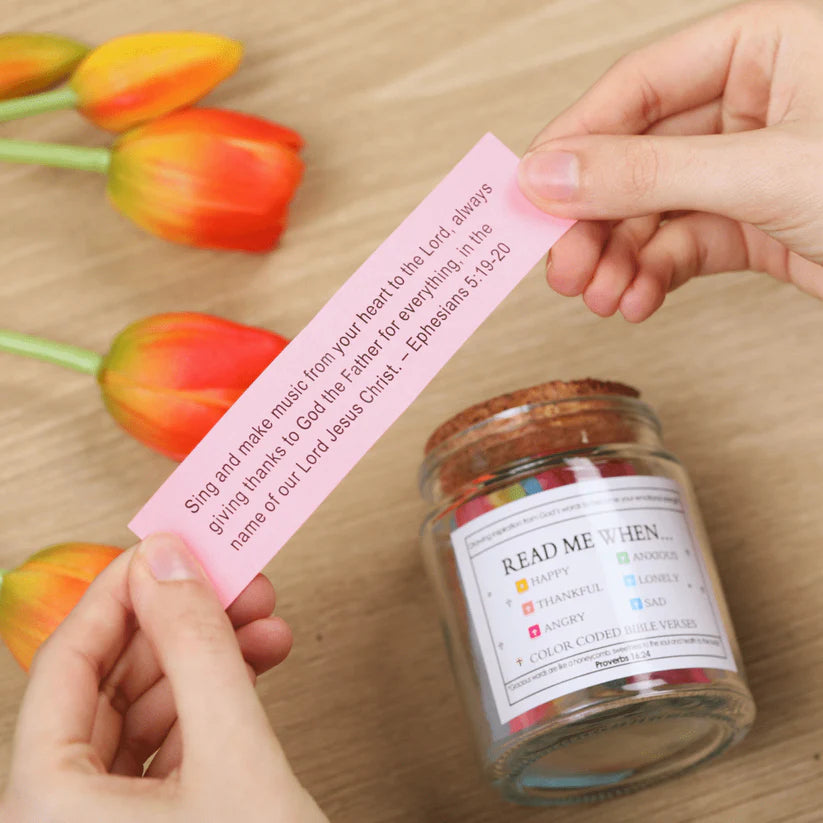 Healpurea™ Handmade 90 Day Bible Verses Jar