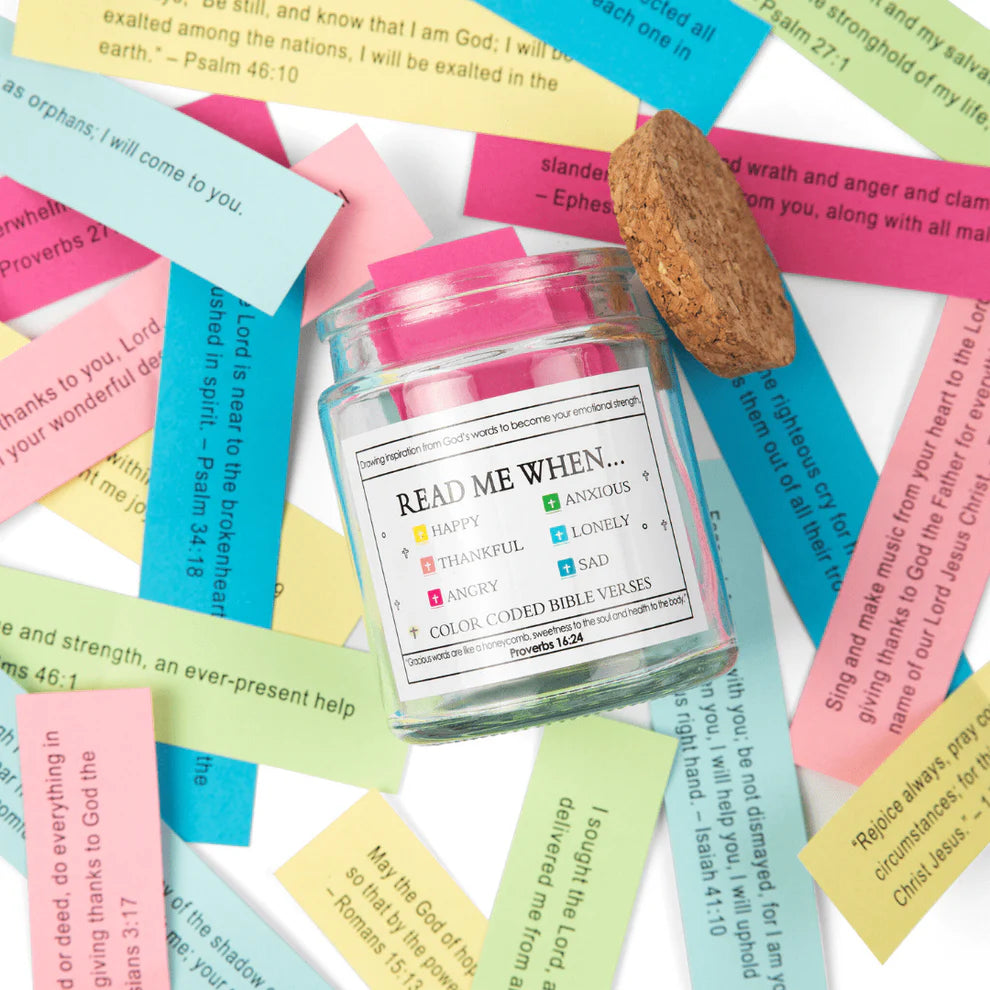 Healpurea™ Handmade 90 Day Bible Verses Jar