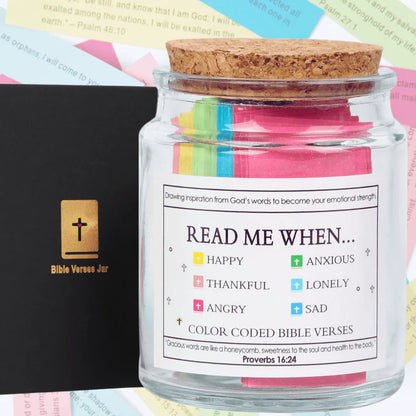 Healpurea™ Handmade 90 Day Bible Verses Jar